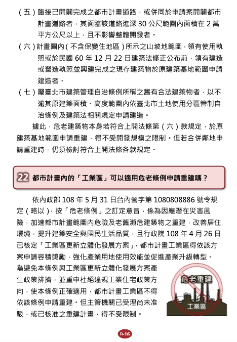 危老重建問答B法令適用篇14