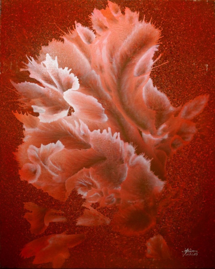女人花。油彩。65x53cm