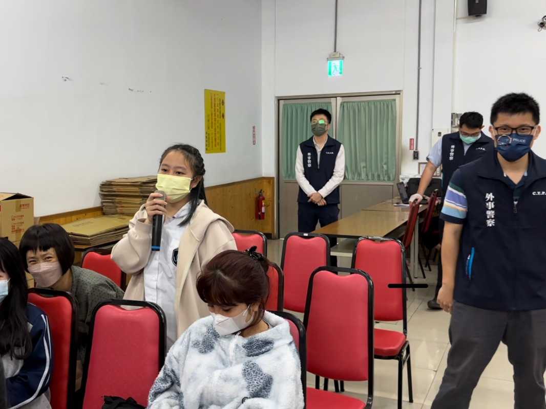 嘉縣警關心外籍學生，舉辦外籍人士生活安全與治安座談會