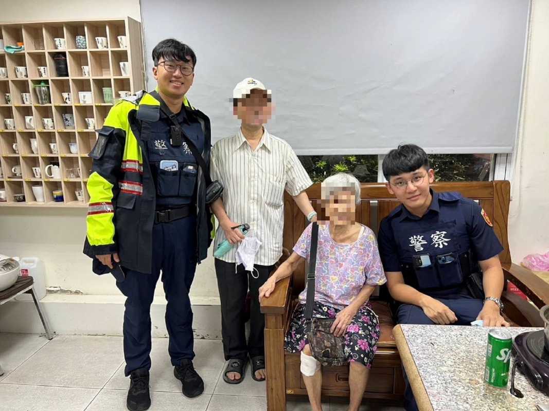 熱心助人　老婦跌倒路邊 北投永明所暖警逐戶查訪助返家