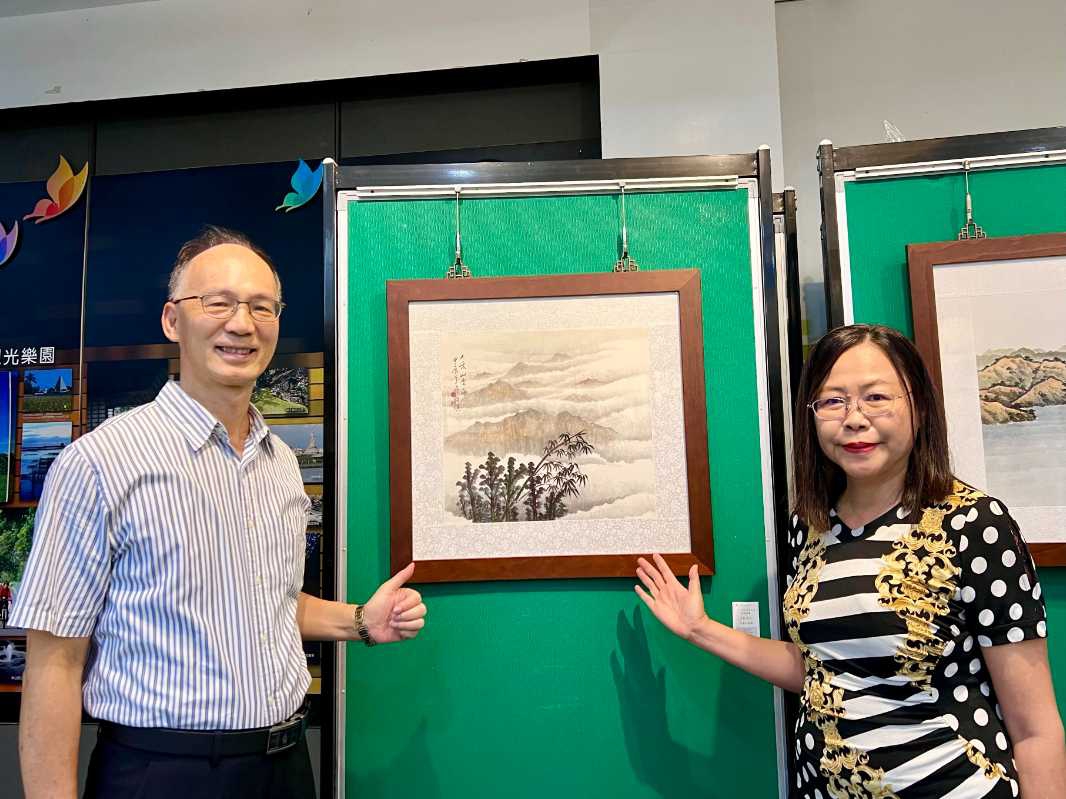 從警界退休走向藝壇 陳榮修與黃玫琪攜手舉辦水墨雙人展（圖：台南市政府秘書處 提供）